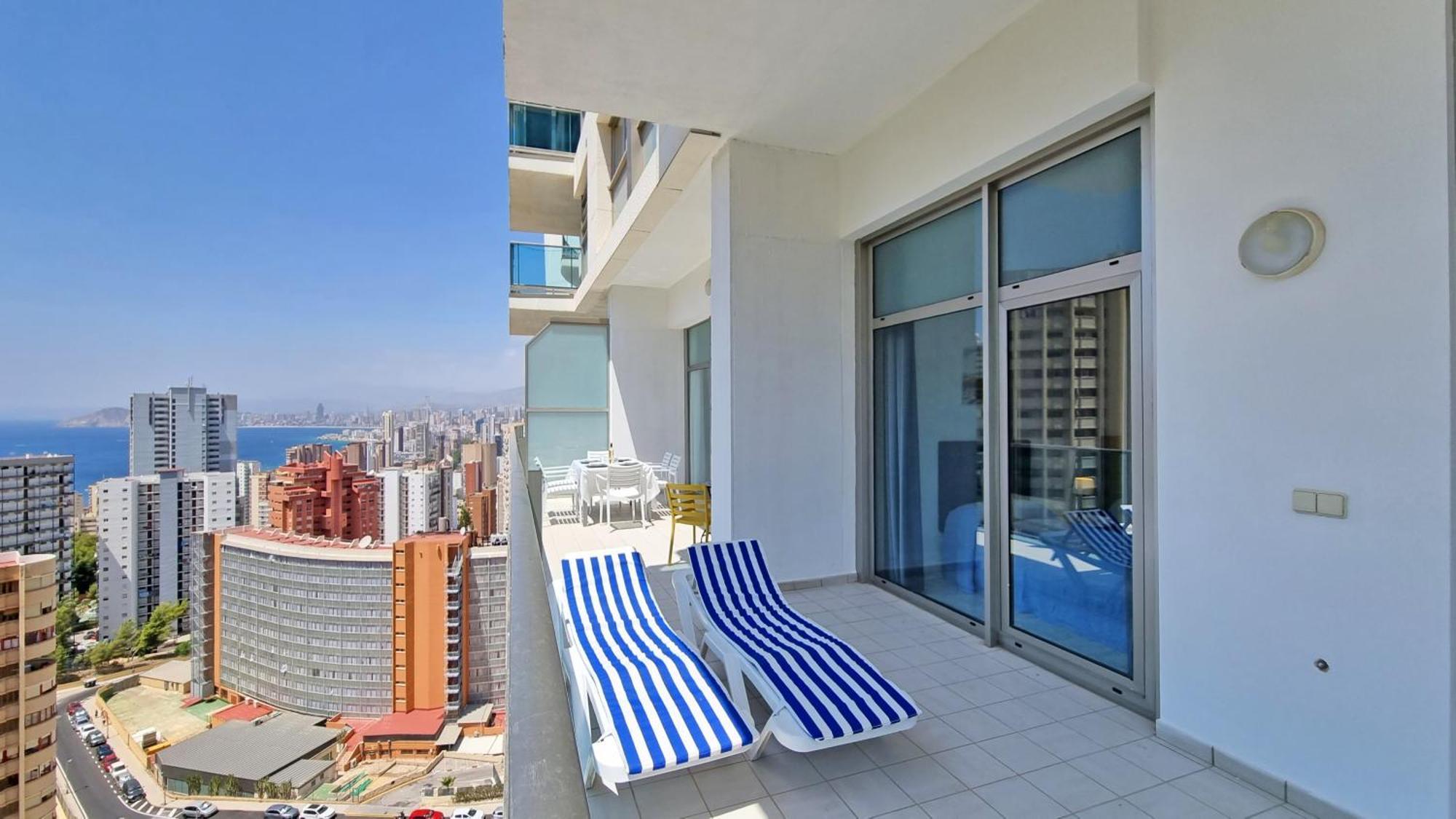 Apartamento De Lujo Con Gran Terraza Privada Y Vistas Appartement Benidorm Buitenkant foto