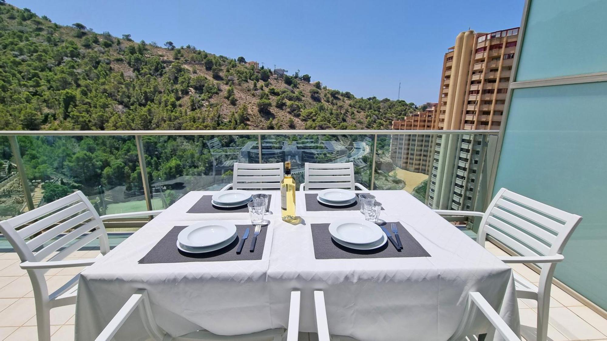 Apartamento De Lujo Con Gran Terraza Privada Y Vistas Appartement Benidorm Buitenkant foto